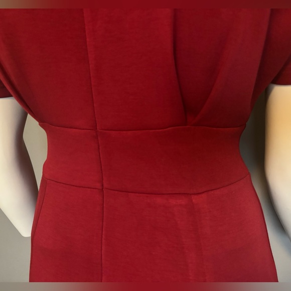 Red short sleeve dress with belt, Large BNWT - Picture 6 of 15